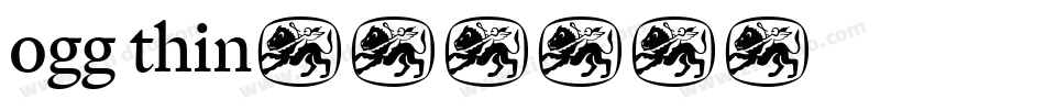 ogg thin字体转换